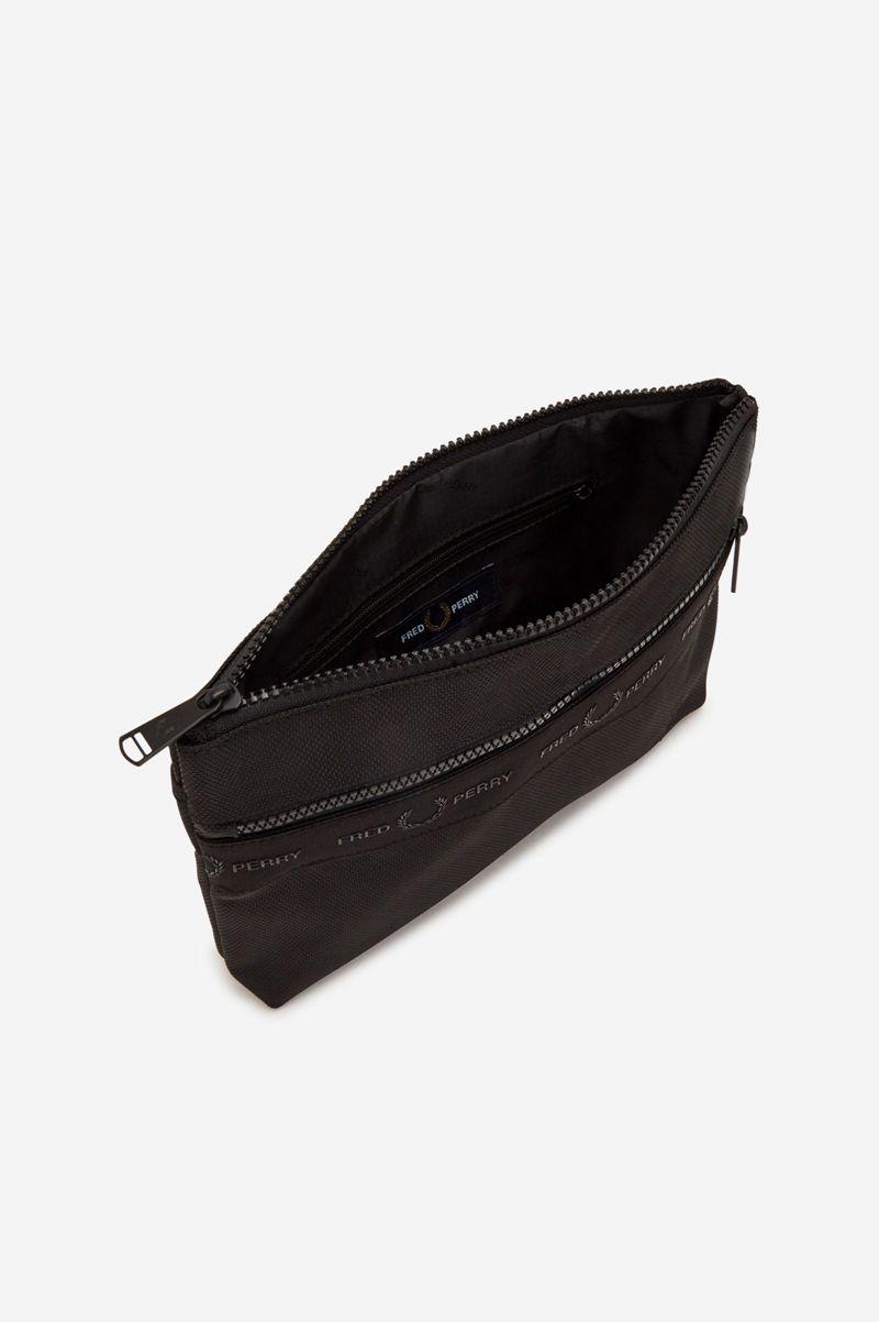 Black Fred Perry Tonal Tape Tricot Side Women's Bags | PH 1831ILHS